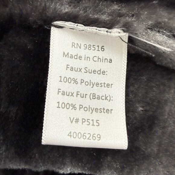 Coldwater Creek Faux Suede Faux Fur Hooded Coat 1X (16W–18W) with Toggle Closure - Picture 11 of 12